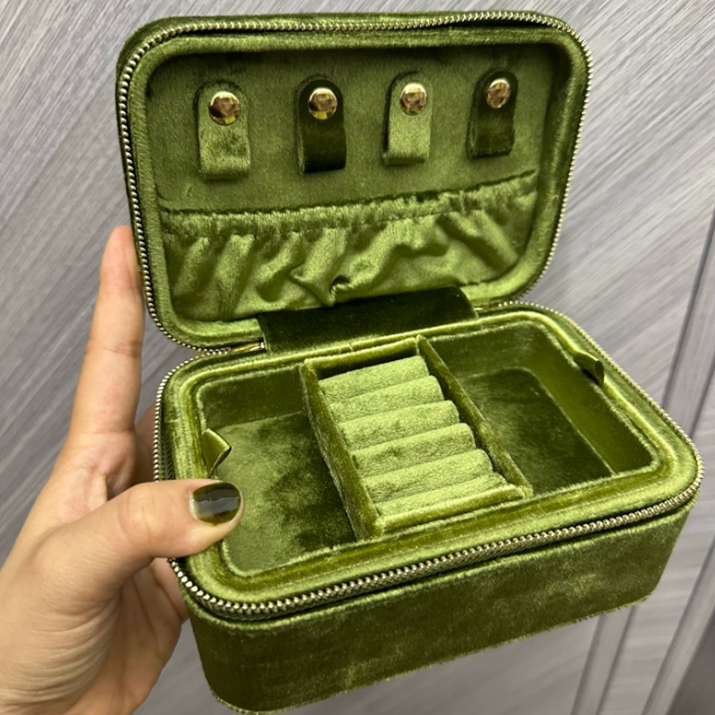 Luxury Skincare Containers - Luxuriöse Exquisite Samt-Schmuckaufbewahrungsbox Damen Ohrringe Halsketten