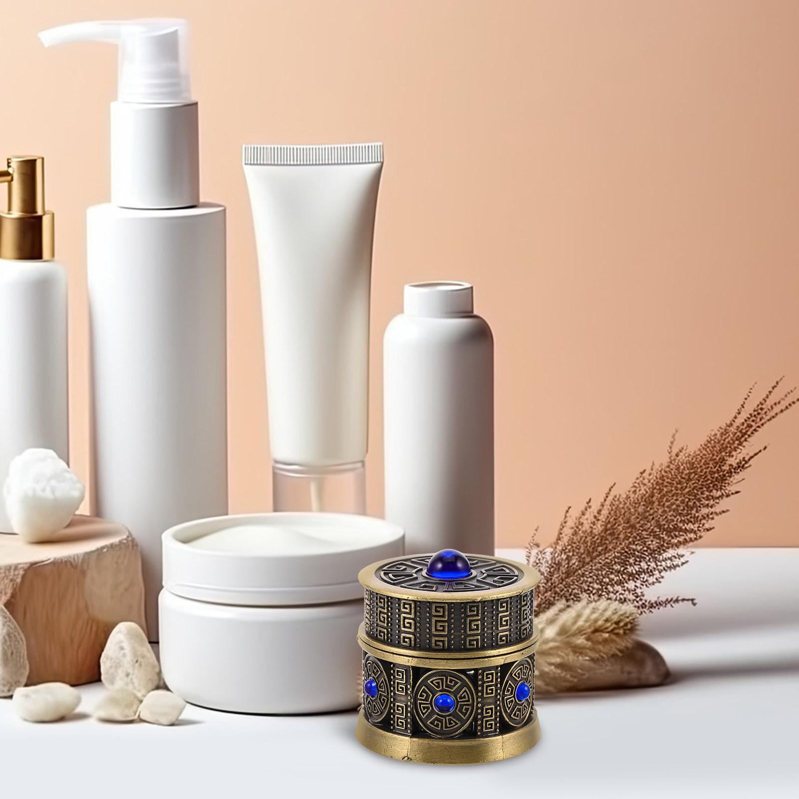 Luxury Skincare Jars - Robuster nachfüllbarer Cremetiegel mit Metallrahmen und