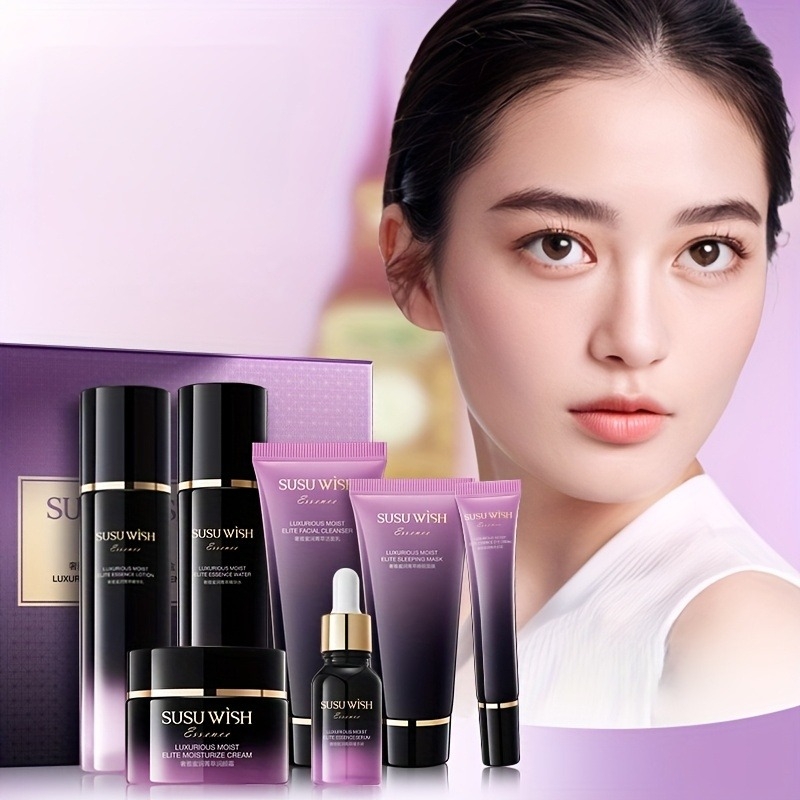 Luxury Skincare Ingredients - Luxuriöses und elegantes neunteiliges Feuchtigkeits-Essenz-Set, einschließlich