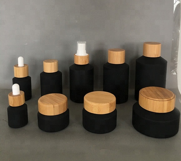 Luxury Skincare Jars - 60 Stück 120 ml schwarzes mattes