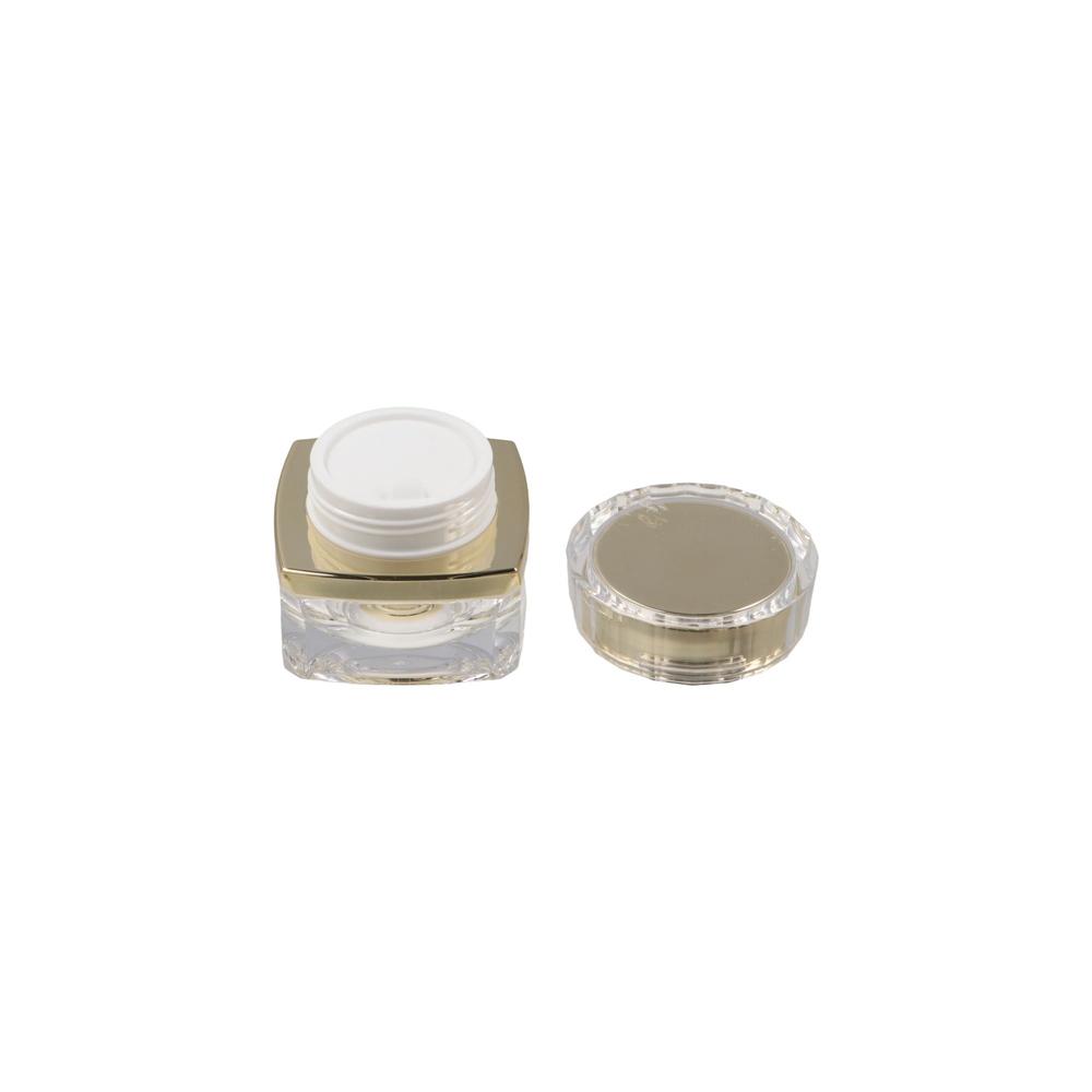 Luxury Skincare Jars - Nachfüllbare Luxus-Gesichtscremetiegel in Gold und Lila,