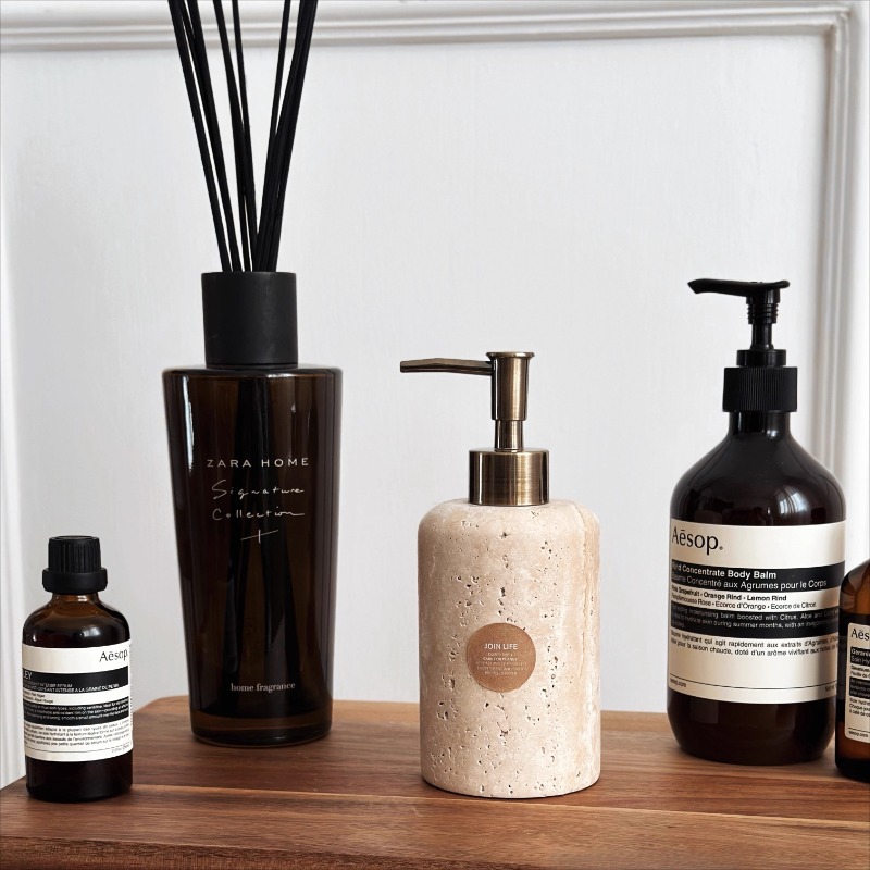 Luxury Skincare Jars - Lotionspender aus Naturstein, nachfüllbare Seifenflasche, Hautpflegeglas