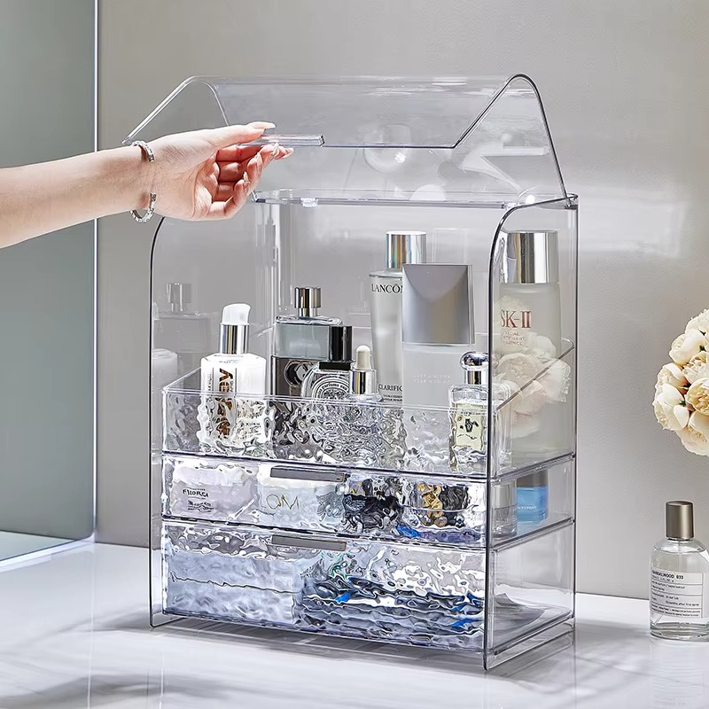 Luxury Skincare Containers - Luxuriöse Make-up-Aufbewahrungsbox mit Wasserwelligkeit für die
