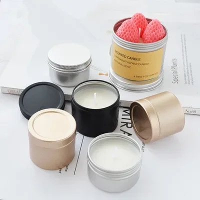 Luxury Skincare Containers - Luxuriöse Kerzengläser mit Deckel, runde Kerzenbehälter